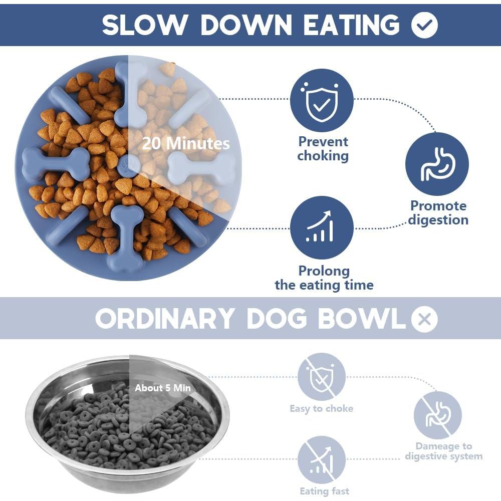 Inserto de Alimentador Lento Animire S - Silicona Azul 8.9cm