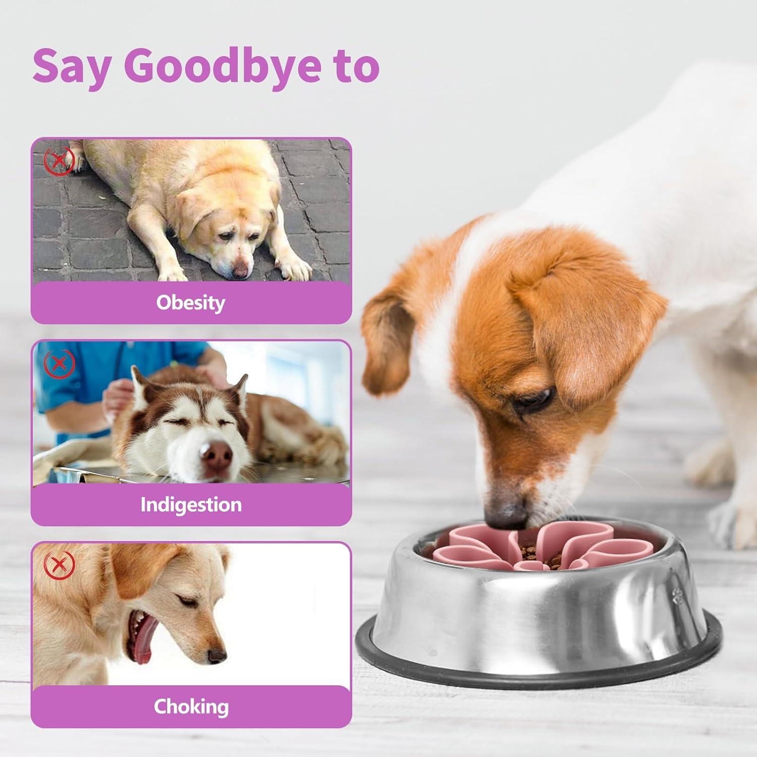 Inserto de Comida Lenta para Perros Petal Rosa S 12.7cm