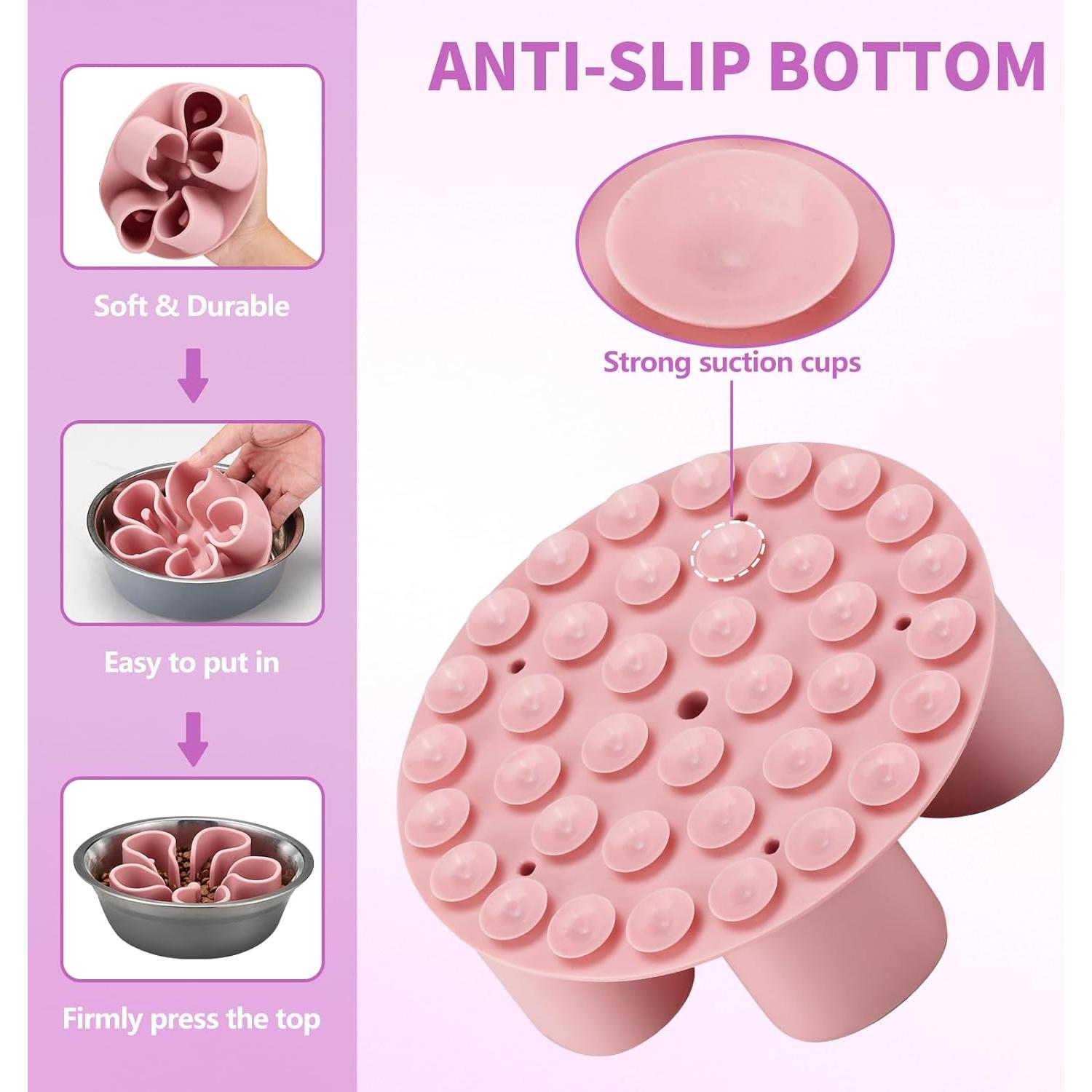 Inserto de Comida Lenta para Perros Petal Rosa S 12.7cm