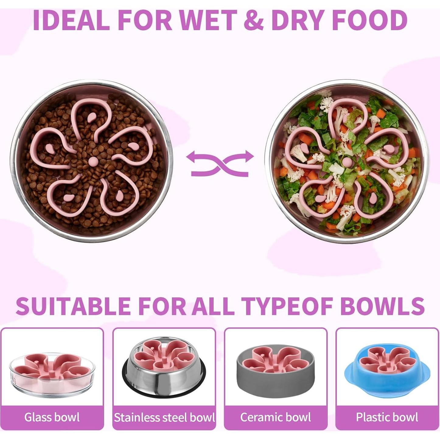 Inserto de Comida Lenta para Perros Petal Rosa S 12.7cm