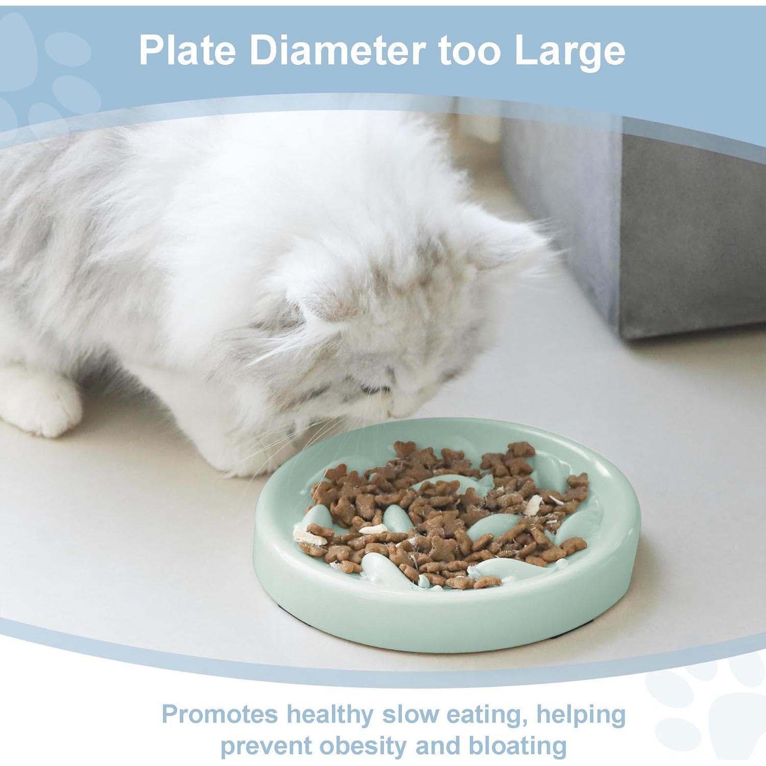 Cuenco de Alimentación Lenta Cilkus para Gatos y Perros Pequeños - Verde