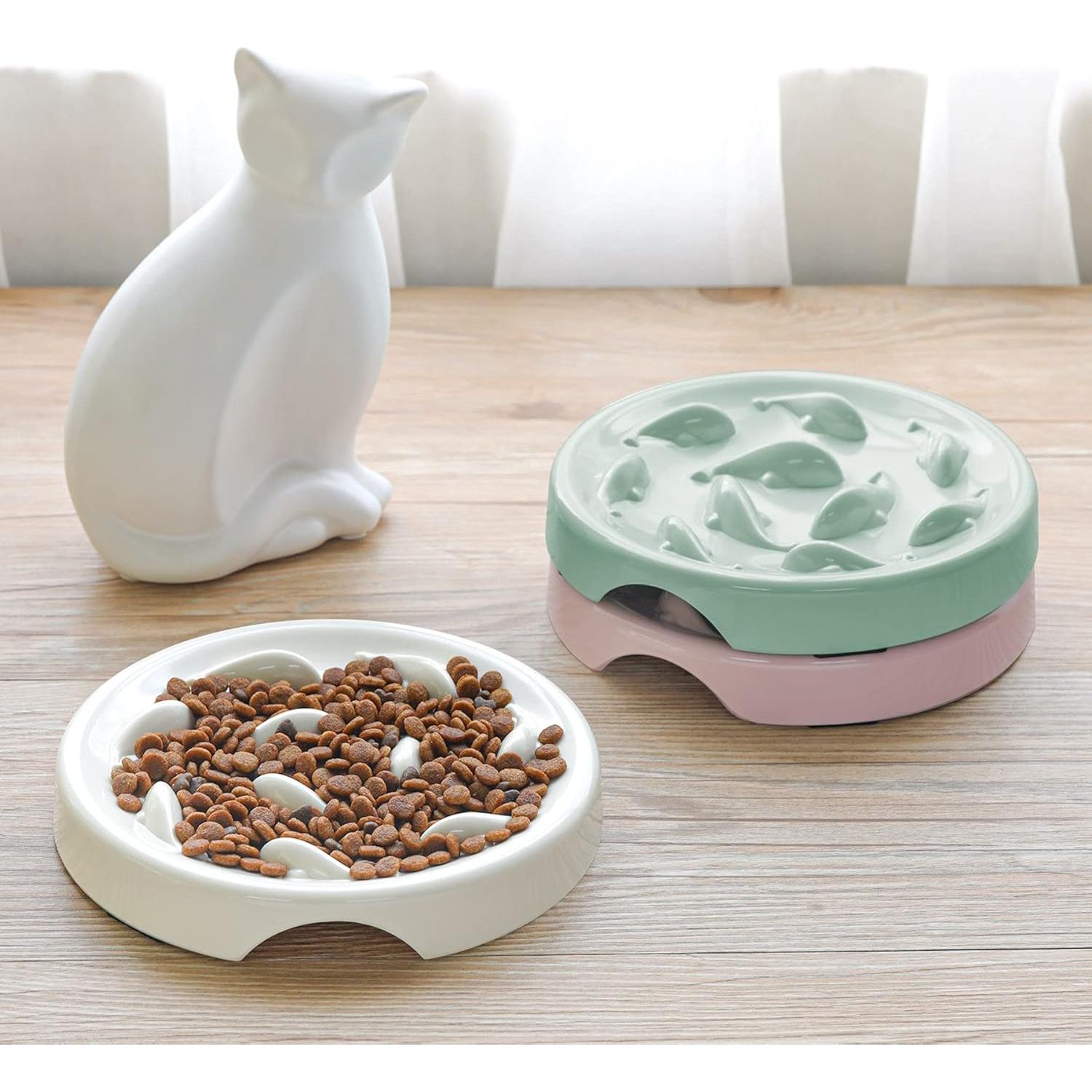 Cuenco de Alimentación Lenta Cilkus para Gatos y Perros Pequeños - Verde