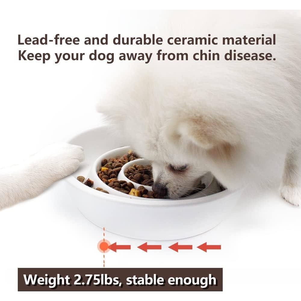 Cuenco de Cerámica para Perros GH - Alimentación Lenta 3 Tazas