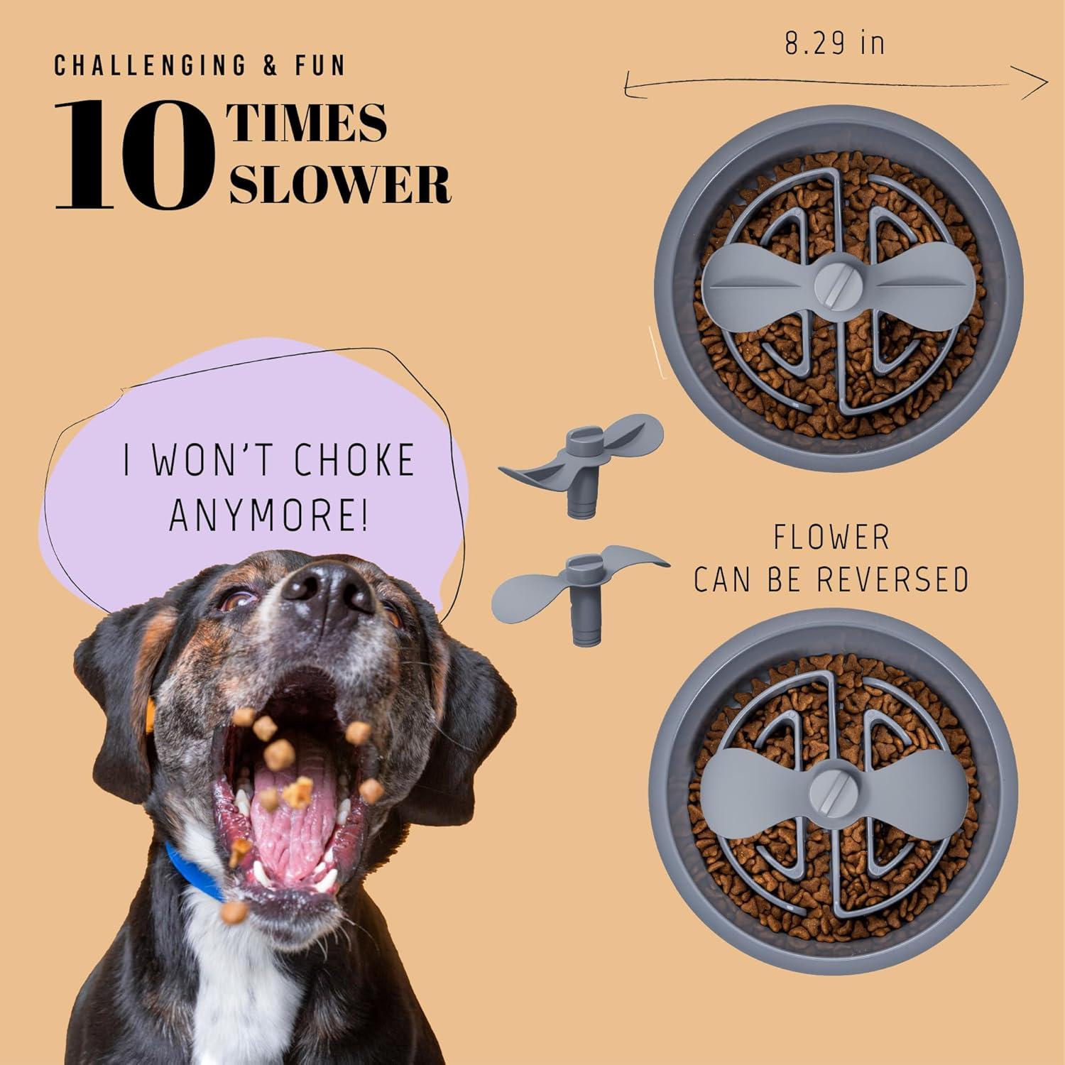 Tazón de Comida Lento AVERYDAY 2.5 Tazas para Perros Grandes