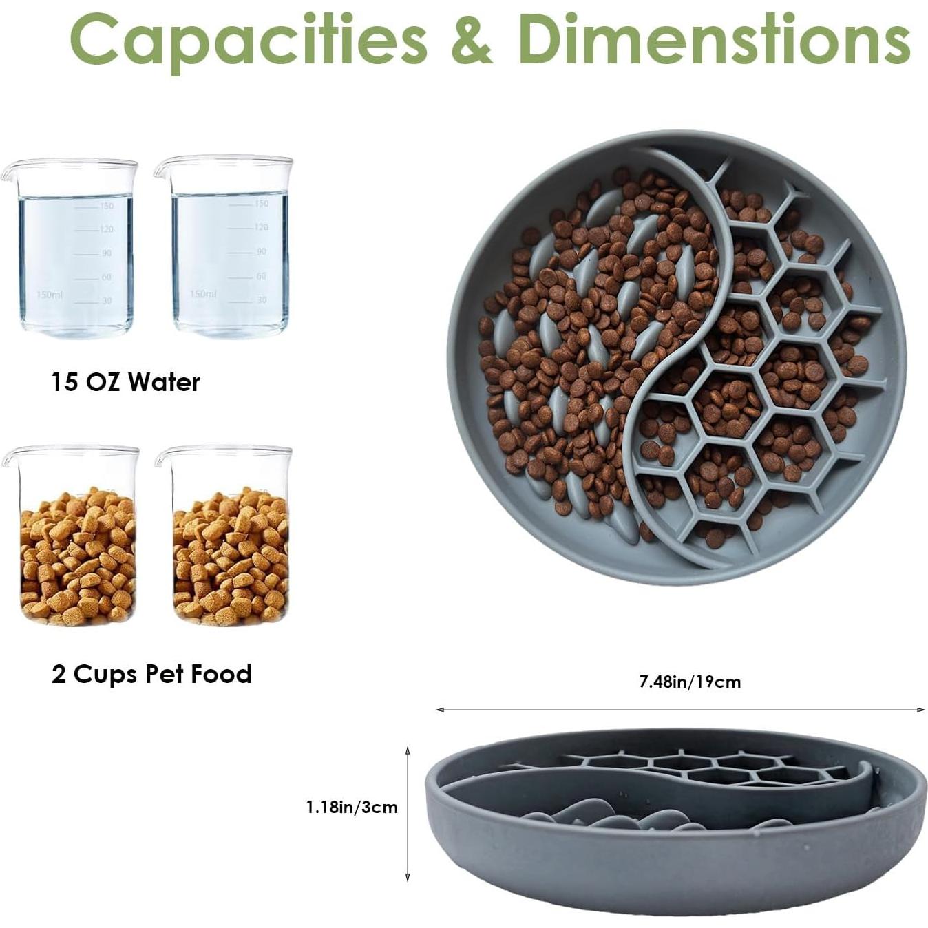 Cuenco Antideslizante para Perros AVYDIIF 25.4cm Gris