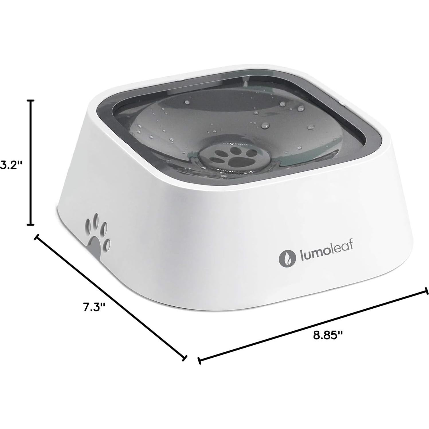 Cuenco de Agua Antiderrame LumoLeaf 1.04L para Perros