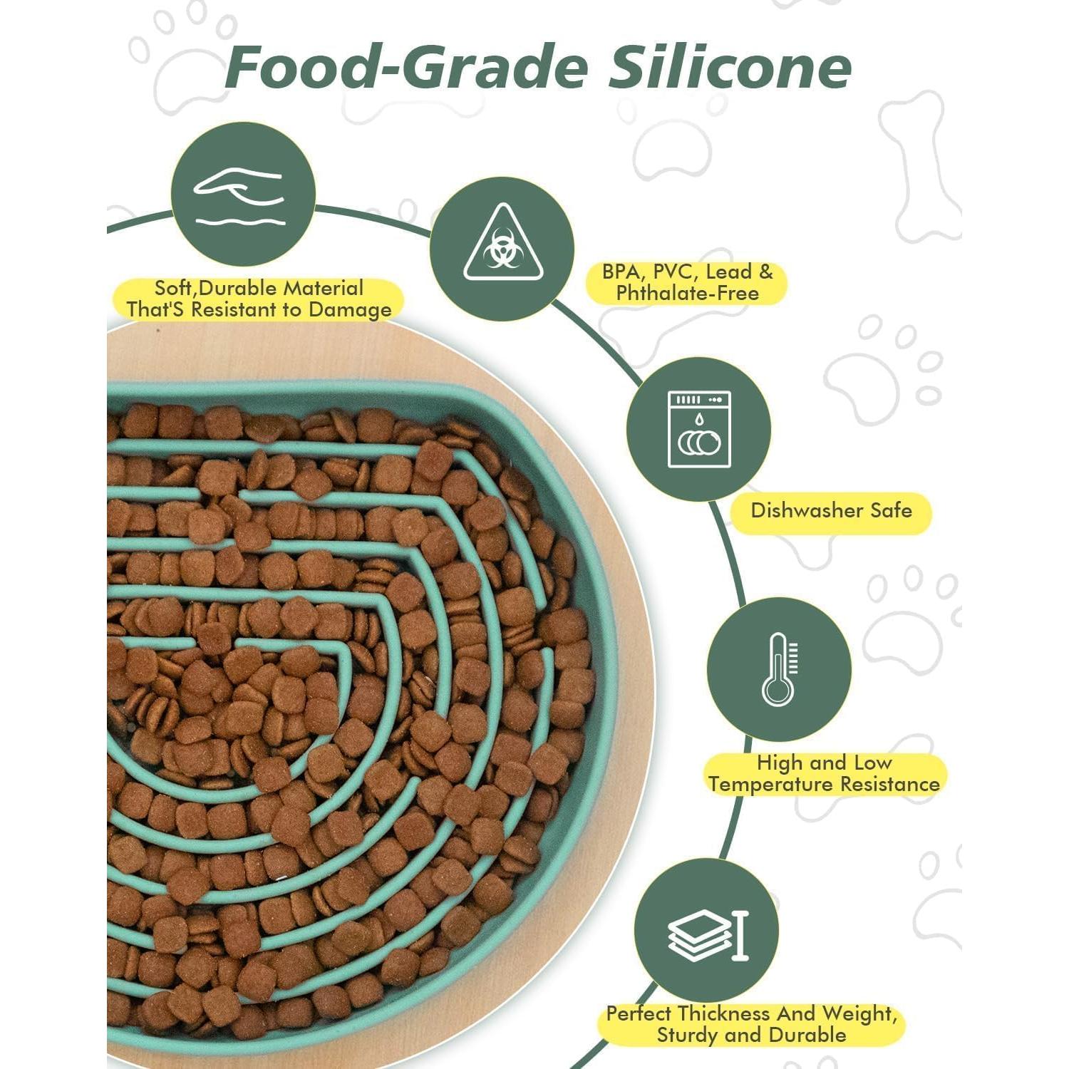 Cuenco de Alimentación Lenta para Perros Nasebila Verde 21.1cm
