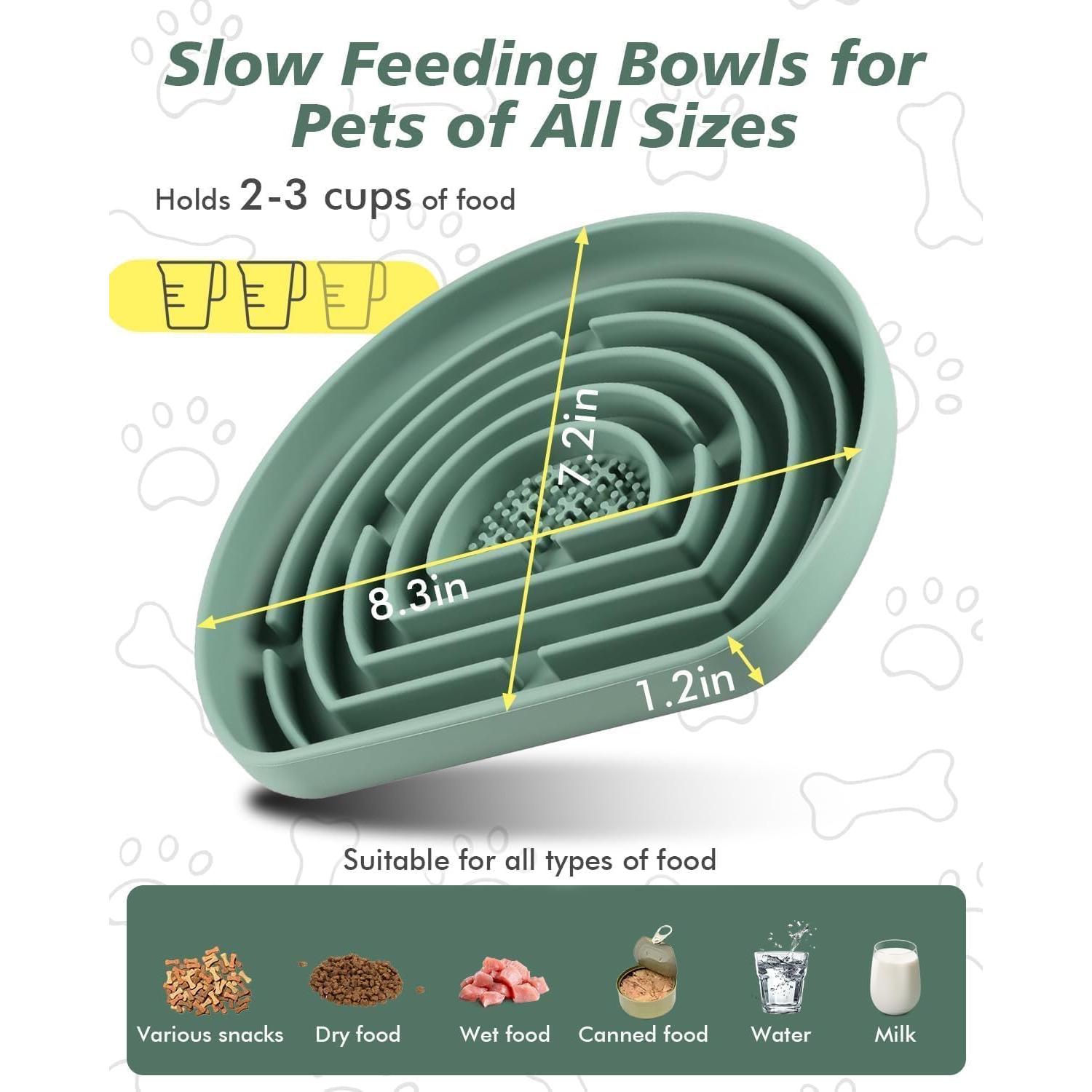 Cuenco de Alimentación Lenta para Perros Nasebila Verde 21.1cm