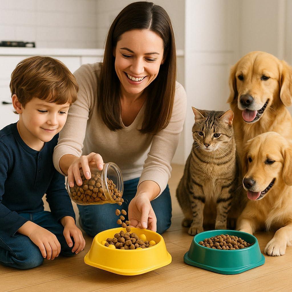 Cuenco Antiahogo YRPETS para Perros y Gatos Amarillo 19.5cm