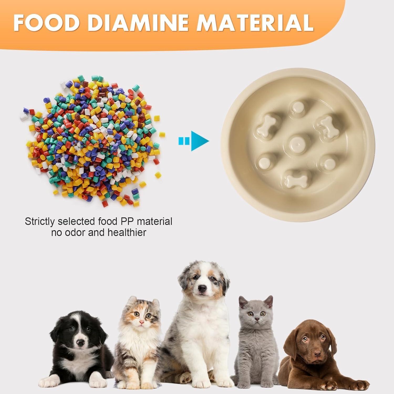 Tazón de Alimentación Lenta Jestrem con Base Antideslizante 3 en 1