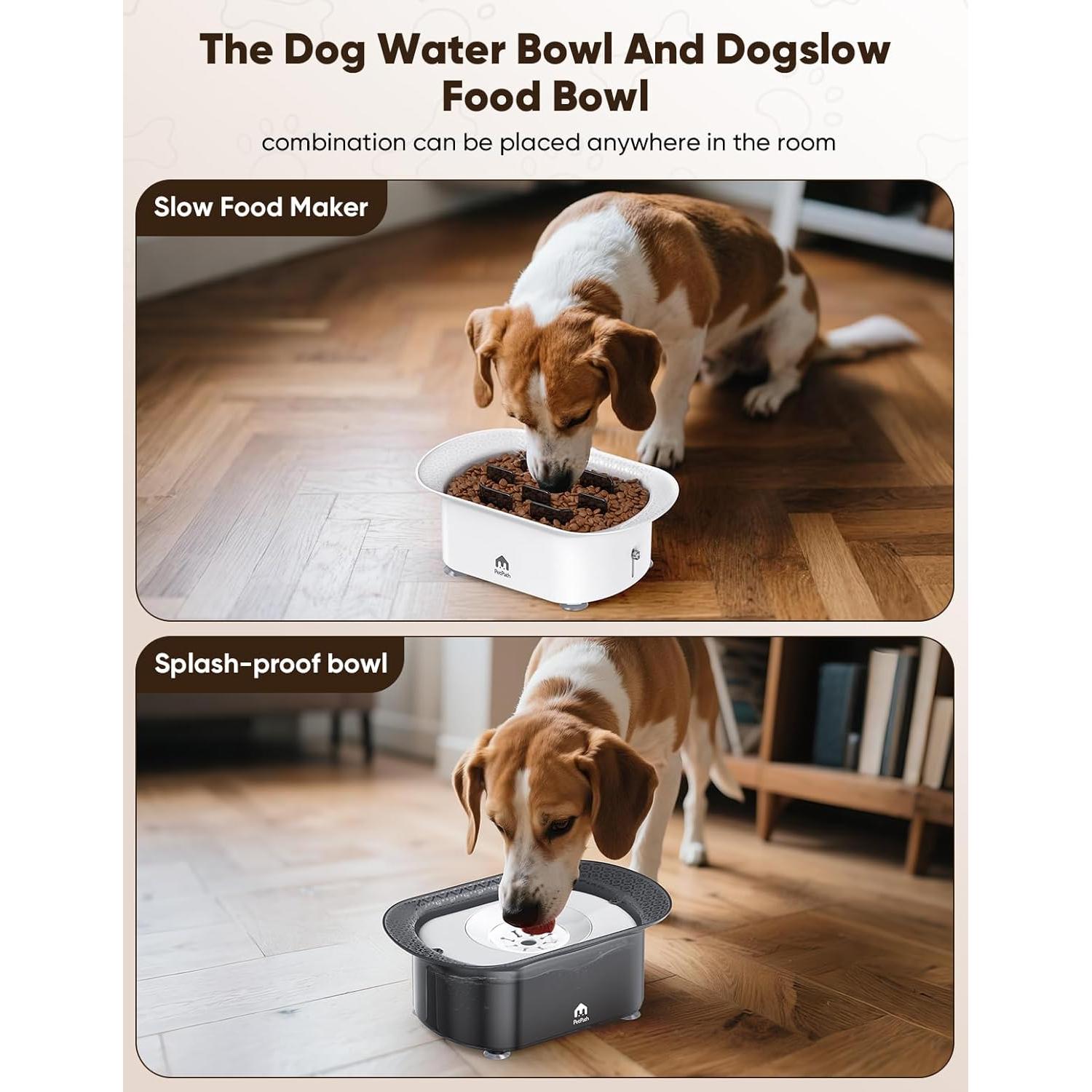 Cuencos para Perros PETPATH 2 Piezas Antidesbordamiento 2.2L