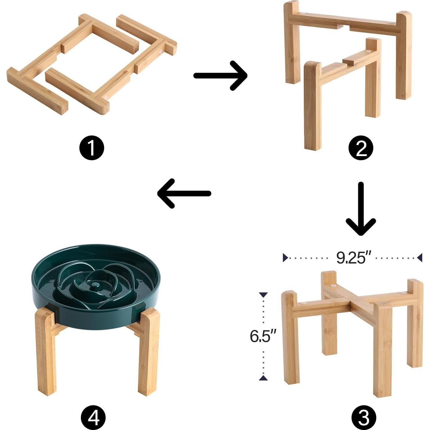 Cuenco Elevado para Perros Addogyy Verde Cerámica 22 cm