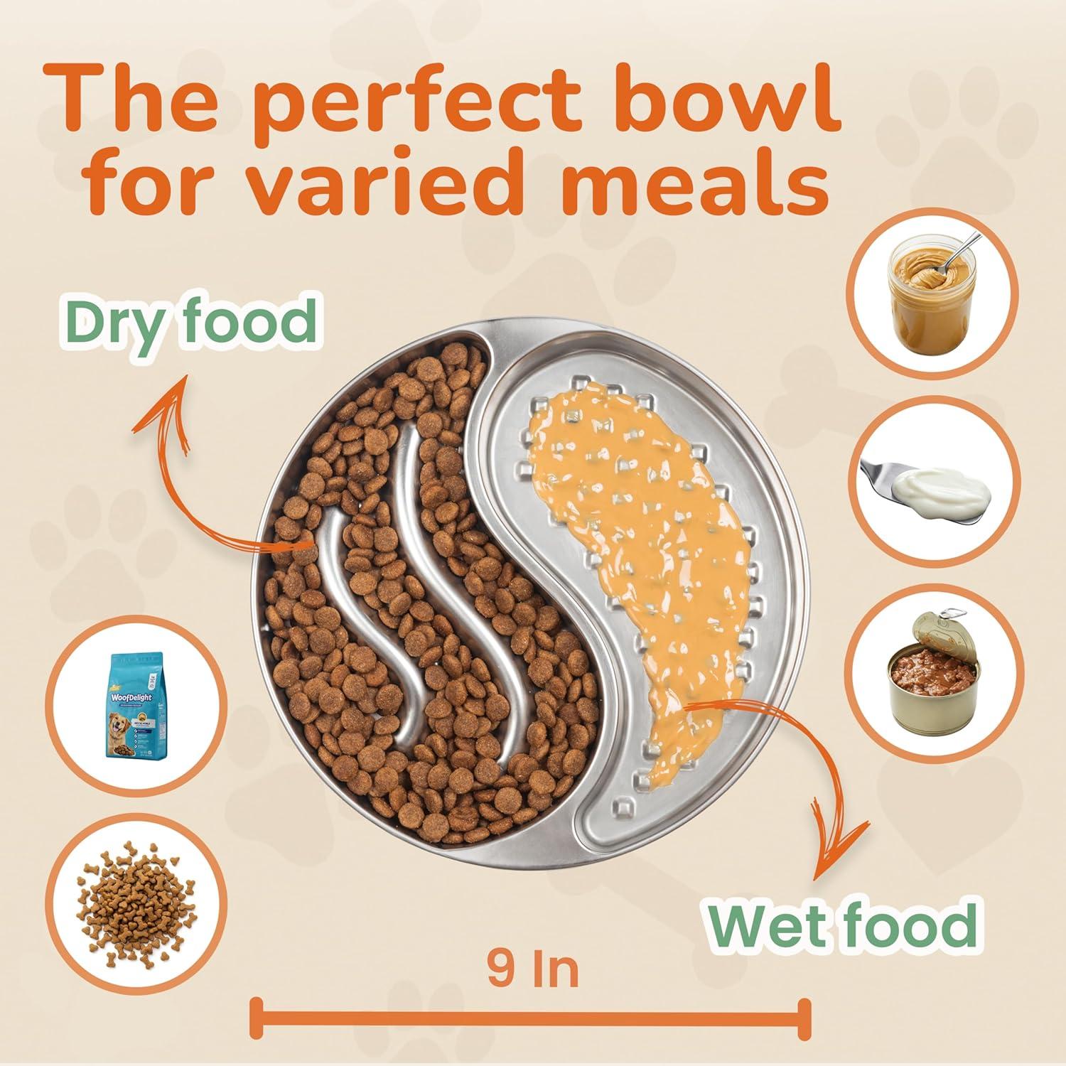 Cuenco de Acero Inoxidable Furlithix con Alfombrilla Lamer 2 Tazas