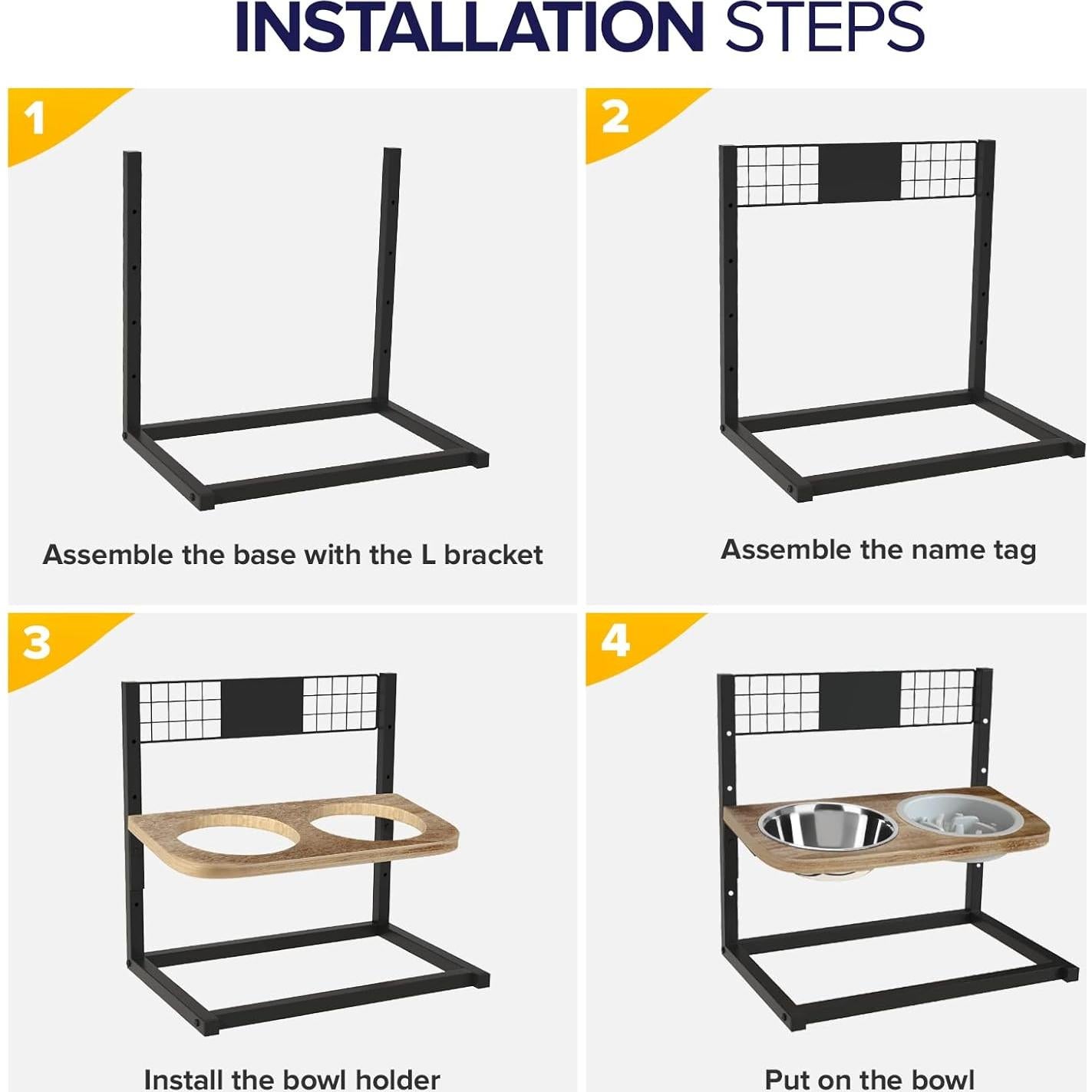 Cuencos Elevados para Perros Ciconira con Alimentador Lento 1.24L