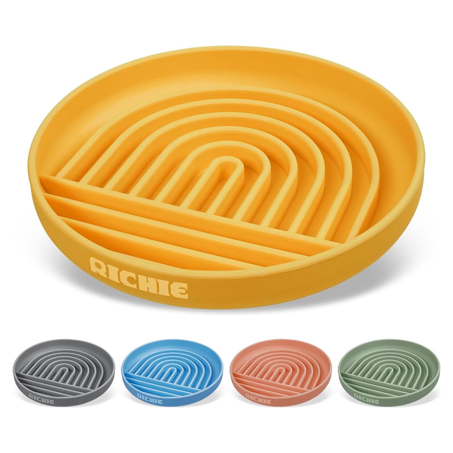 Cuenco Antideslizante para Perros RICHIE Amarillo 19cm Silicona