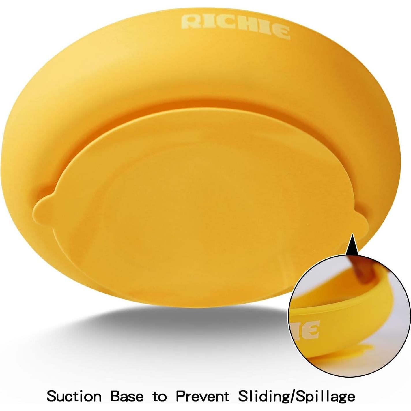 Cuenco Antideslizante para Perros RICHIE Amarillo 19cm Silicona