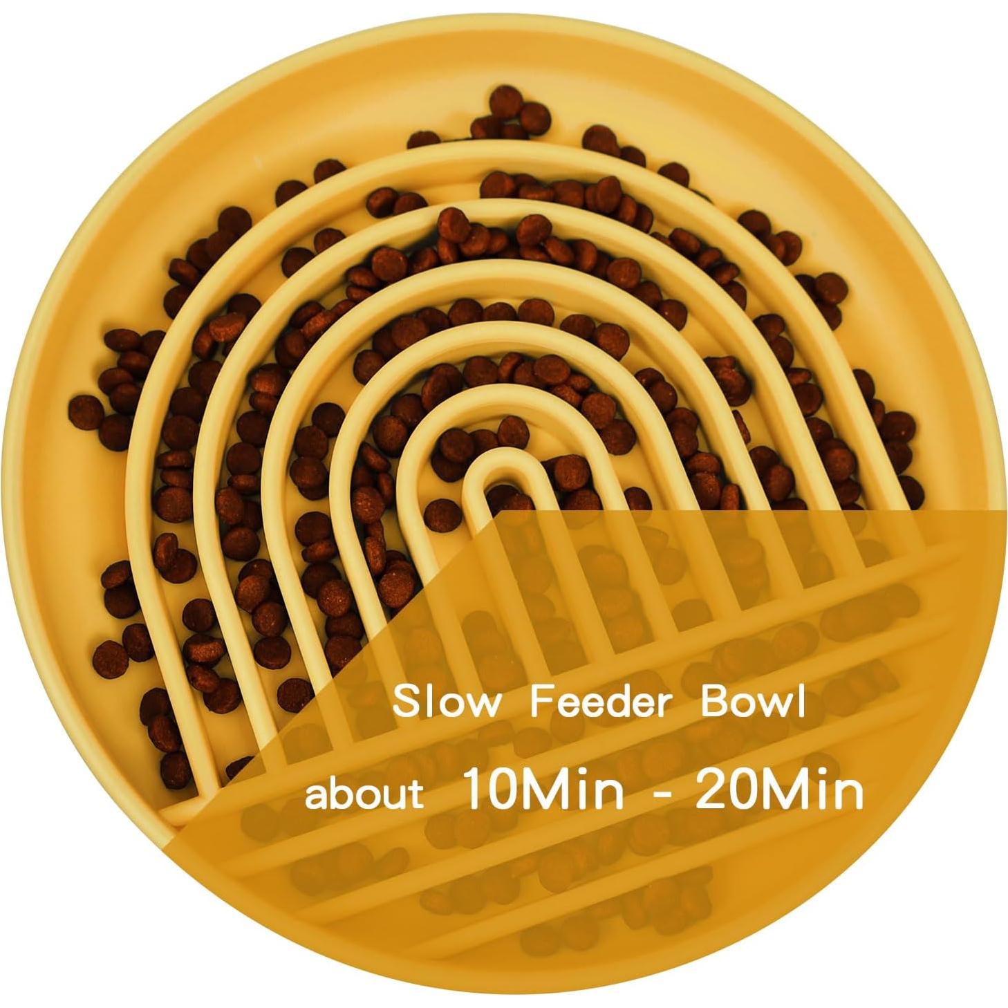 Cuenco Antideslizante para Perros RICHIE Amarillo 19cm Silicona