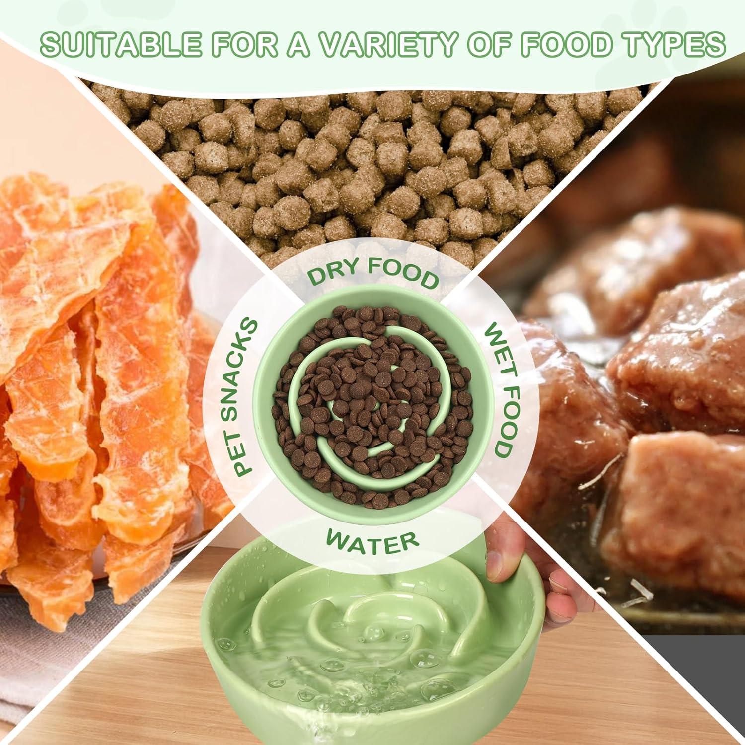 Cuenco de Cerámica para Perros y Gatos Truvic Verde 15x15 cm