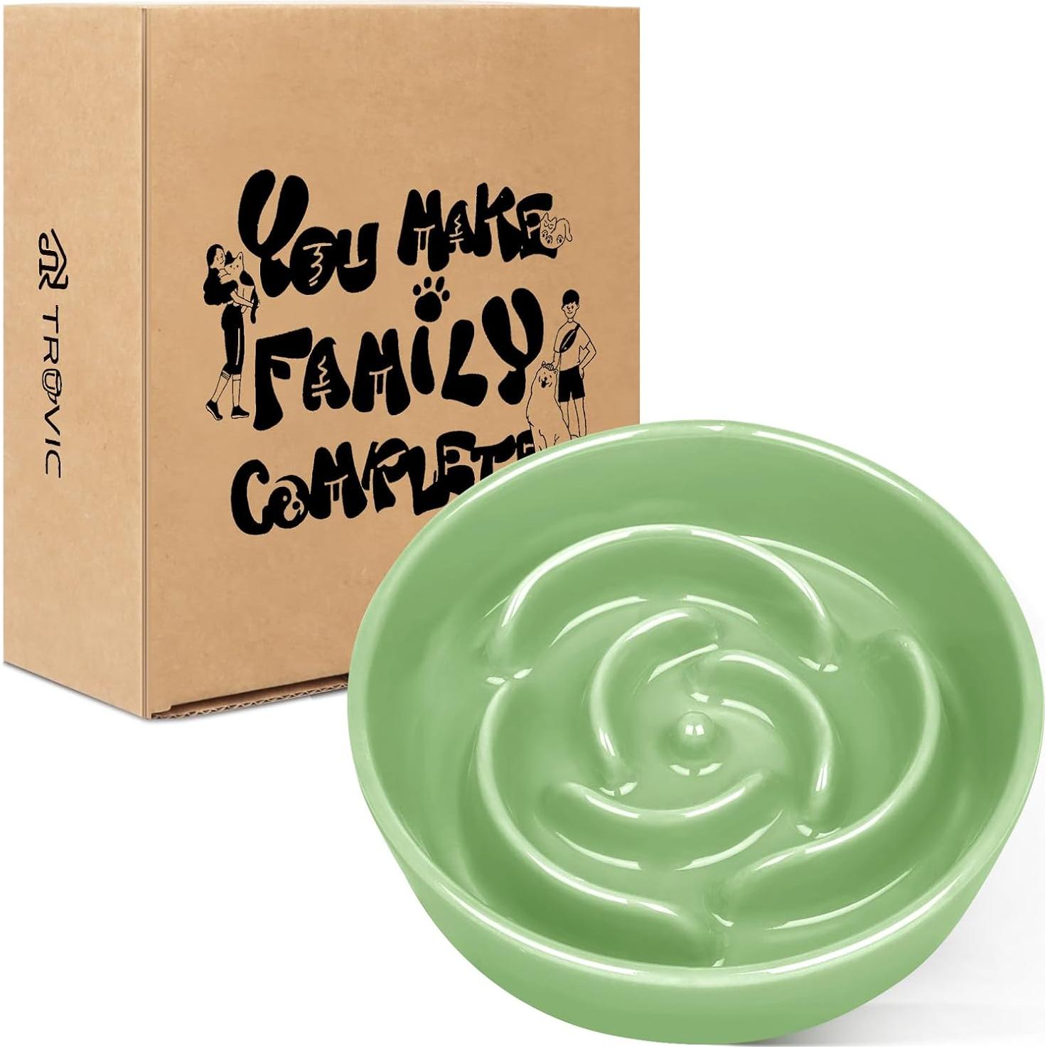 Cuenco de Cerámica para Perros y Gatos Truvic Verde 15x15 cm