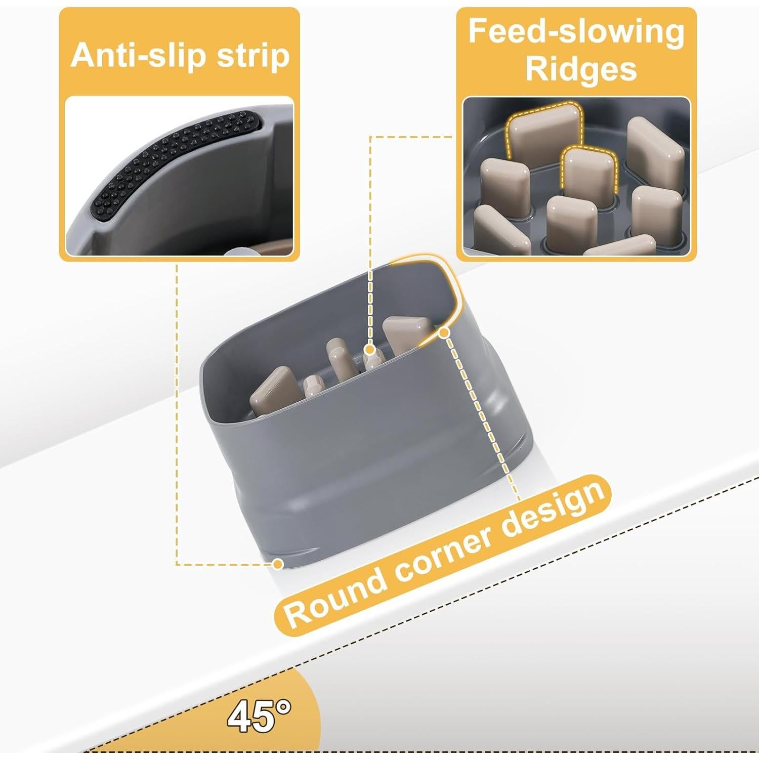 Plato de Comida Lenta Sunhoo para Perros Grandes y Medianos