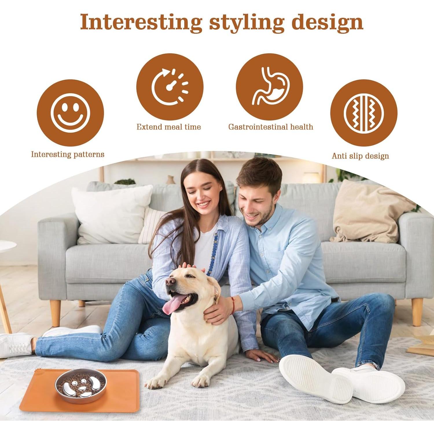 Cuenco de Acero Inoxidable Antideslizante Star&Mi 2 Tazas