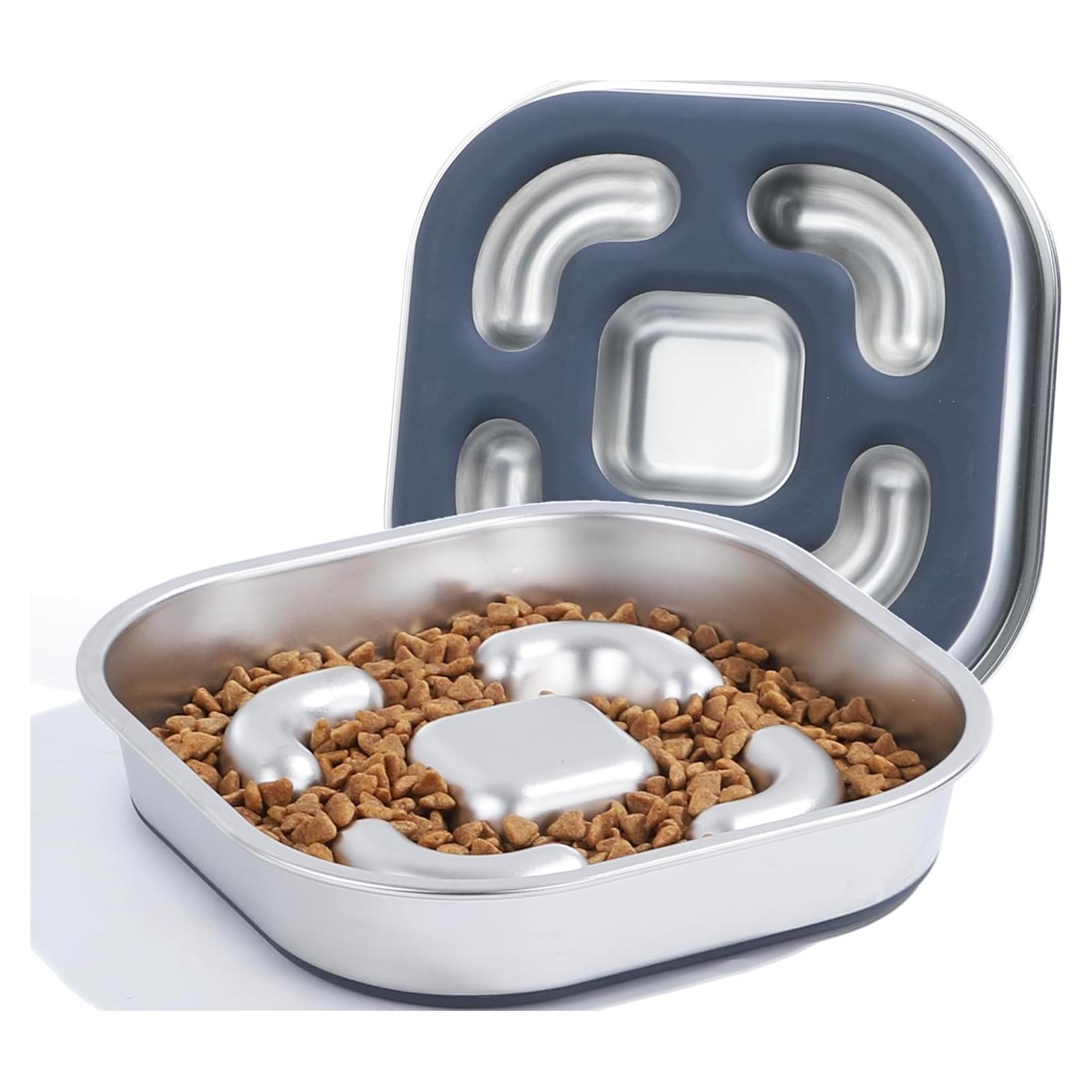 Cuenco de Alimentación Lenta Nicelock Acero Inoxidable 4 Tazas