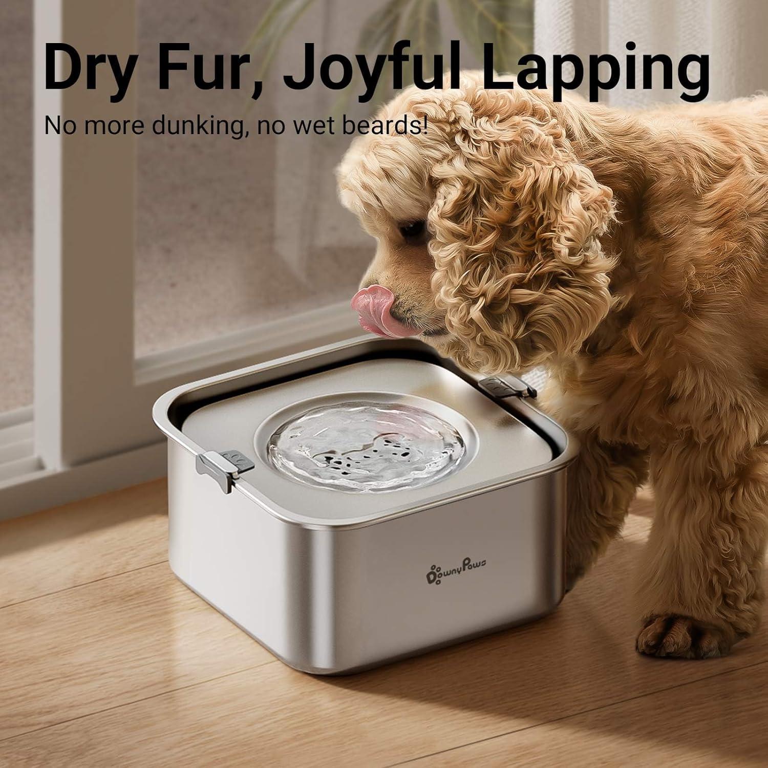 Cuenco de Agua Sin Derrames DownyPaws 3L Acero Inoxidable