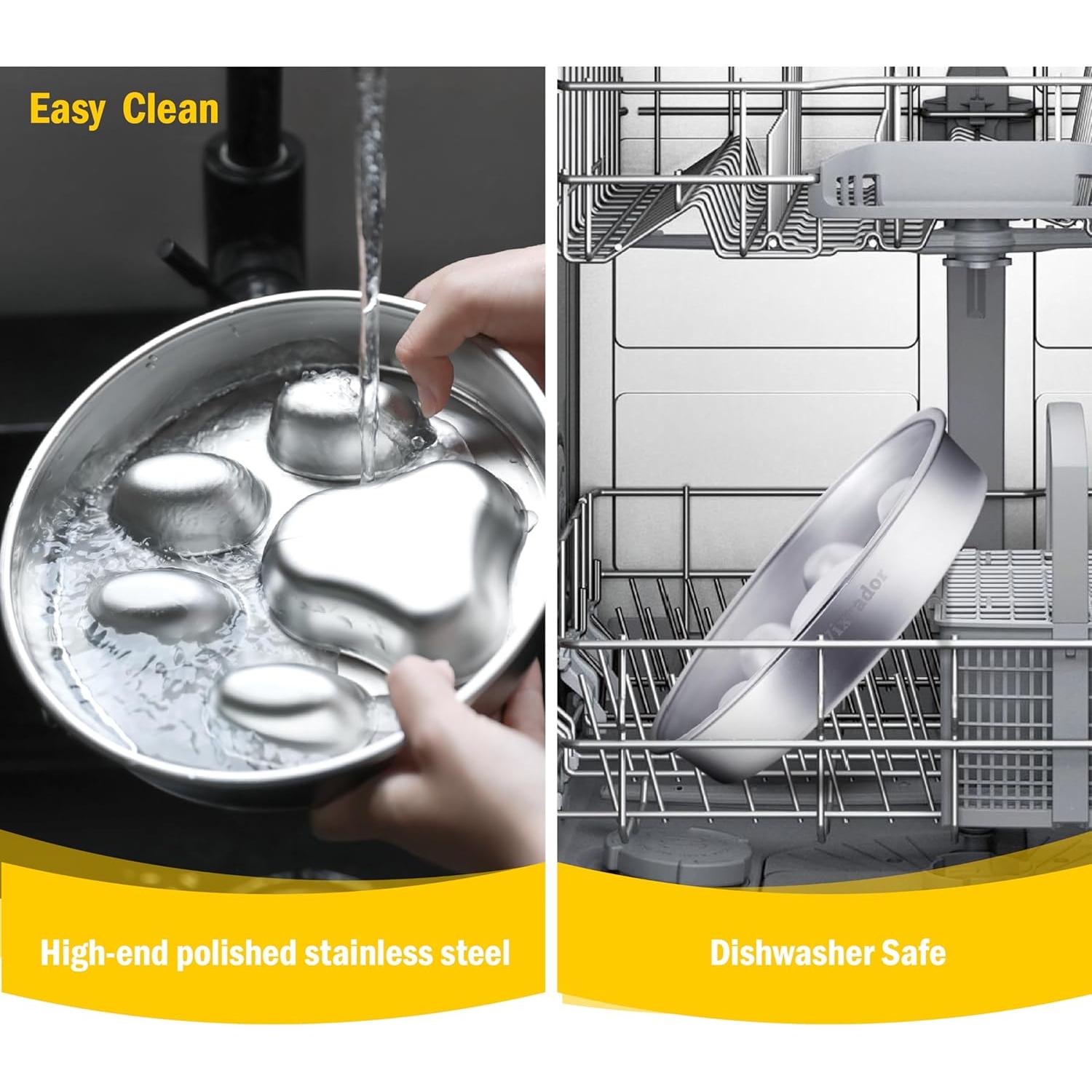 Cuenco de Alimentación Lenta Vixrador Amarillo 2 Tazas Acero Inoxidable