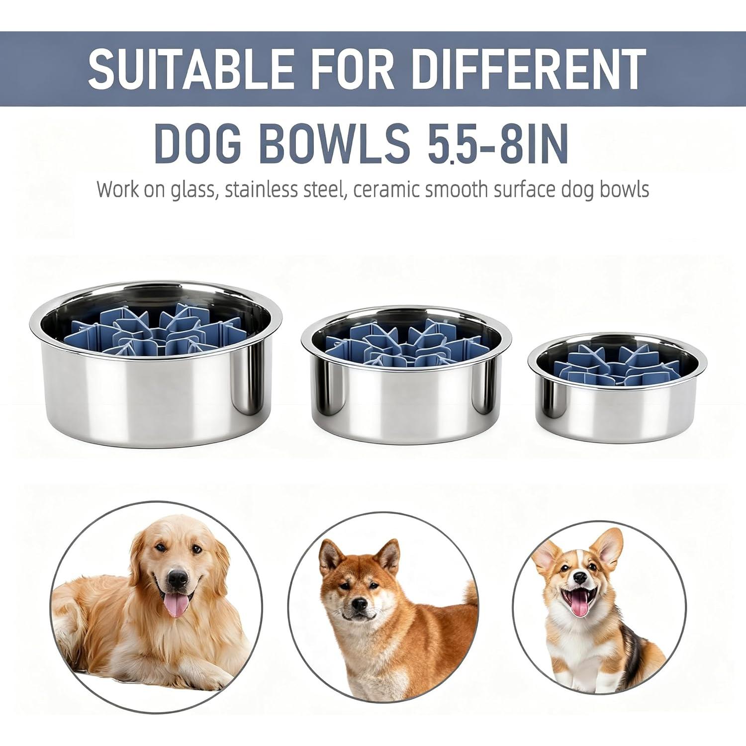 Inserto Comedero Lento Mabnuby Azul 11.9-17.8cm Antideslizante