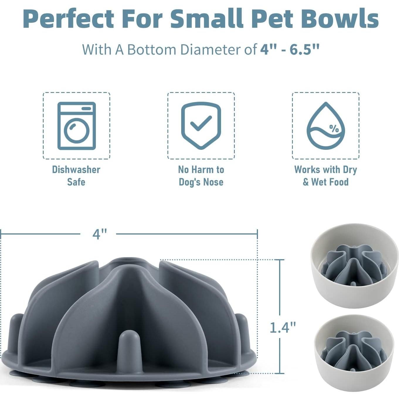 Inserto Comedero Lento Jaoul para Perros Pequeños 10 cm Gris