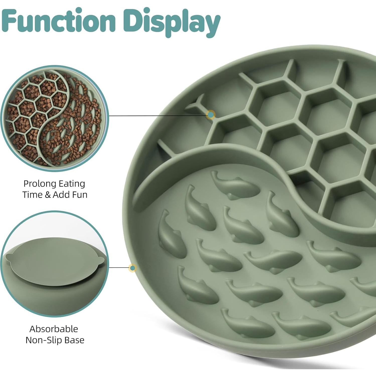 Cuenco de Alimentación Lenta para Perros ZOURYNUA Verde 19cm