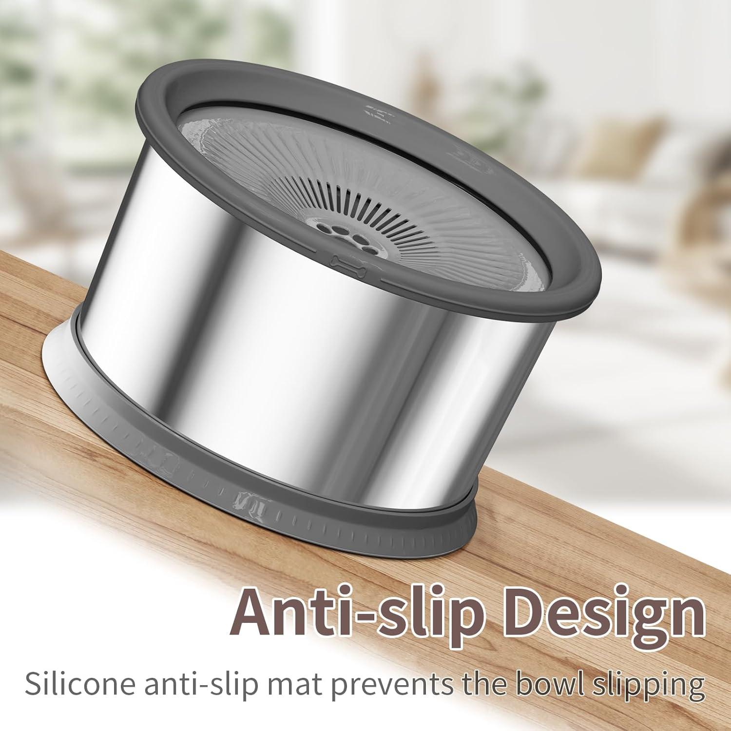 Cuenco de Agua para Perros Xetino 6.5L Acero Inoxidable Antideslizante