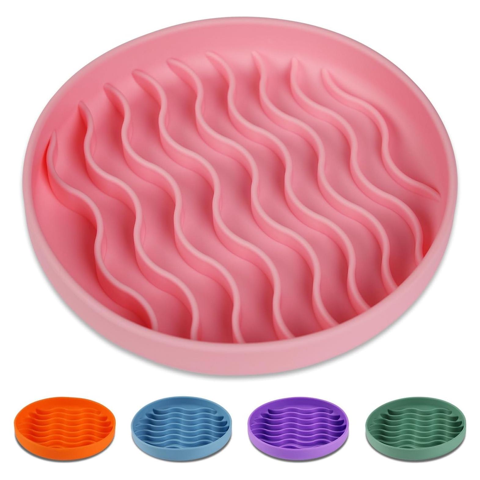 Cuenco de Silicona Antideslizante para Perros PJDH Rosa 19cm
