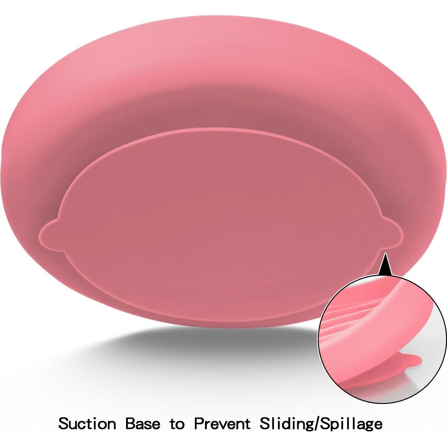 Cuenco de Silicona Antideslizante para Perros PJDH Rosa 19cm