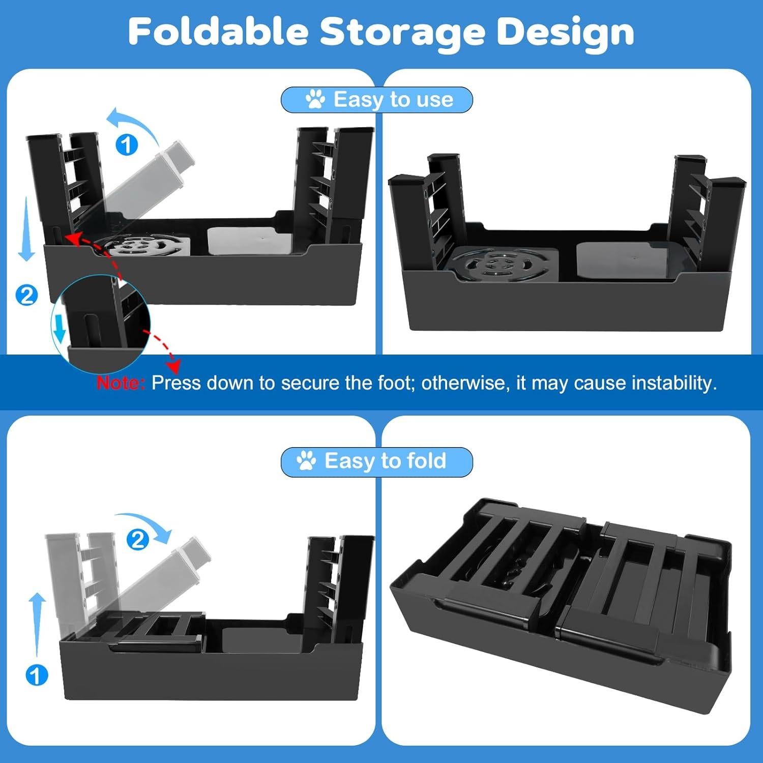 Cuencos Elevados Ajustables IKUSO para Perros y Gatos 2-en-1