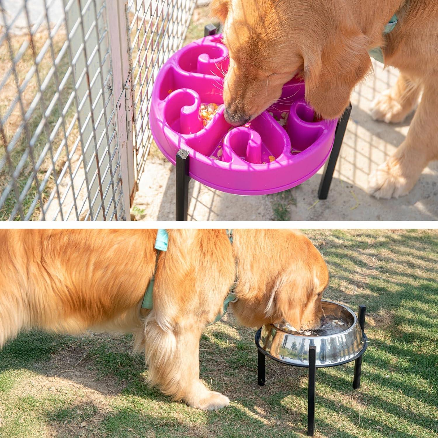 Soporte elevado para tazones de perro LOOBANI 24.8 cm ajustable