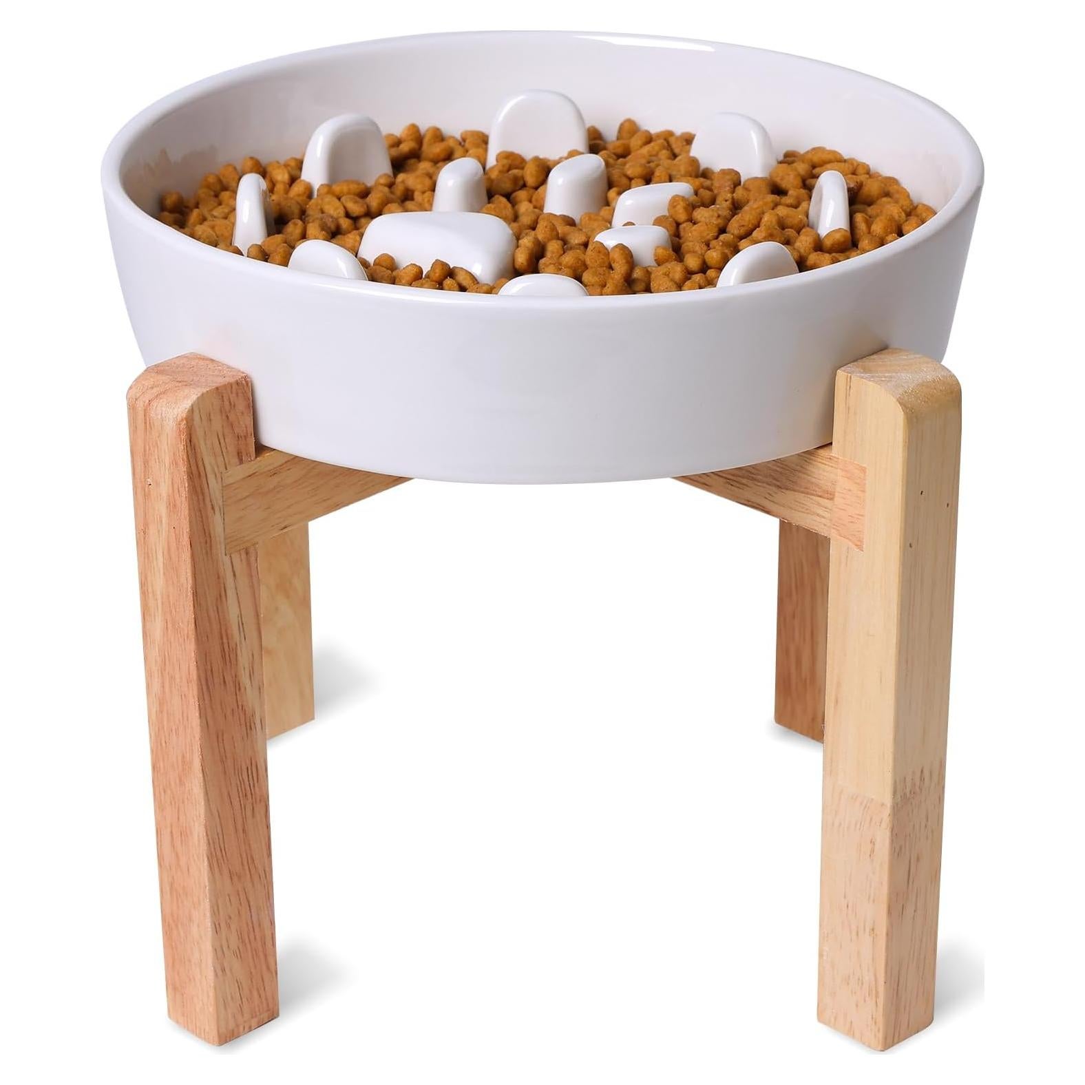 Cuenco de Cerámica para Perros GDCZ M-1.3 Tazas Blanco