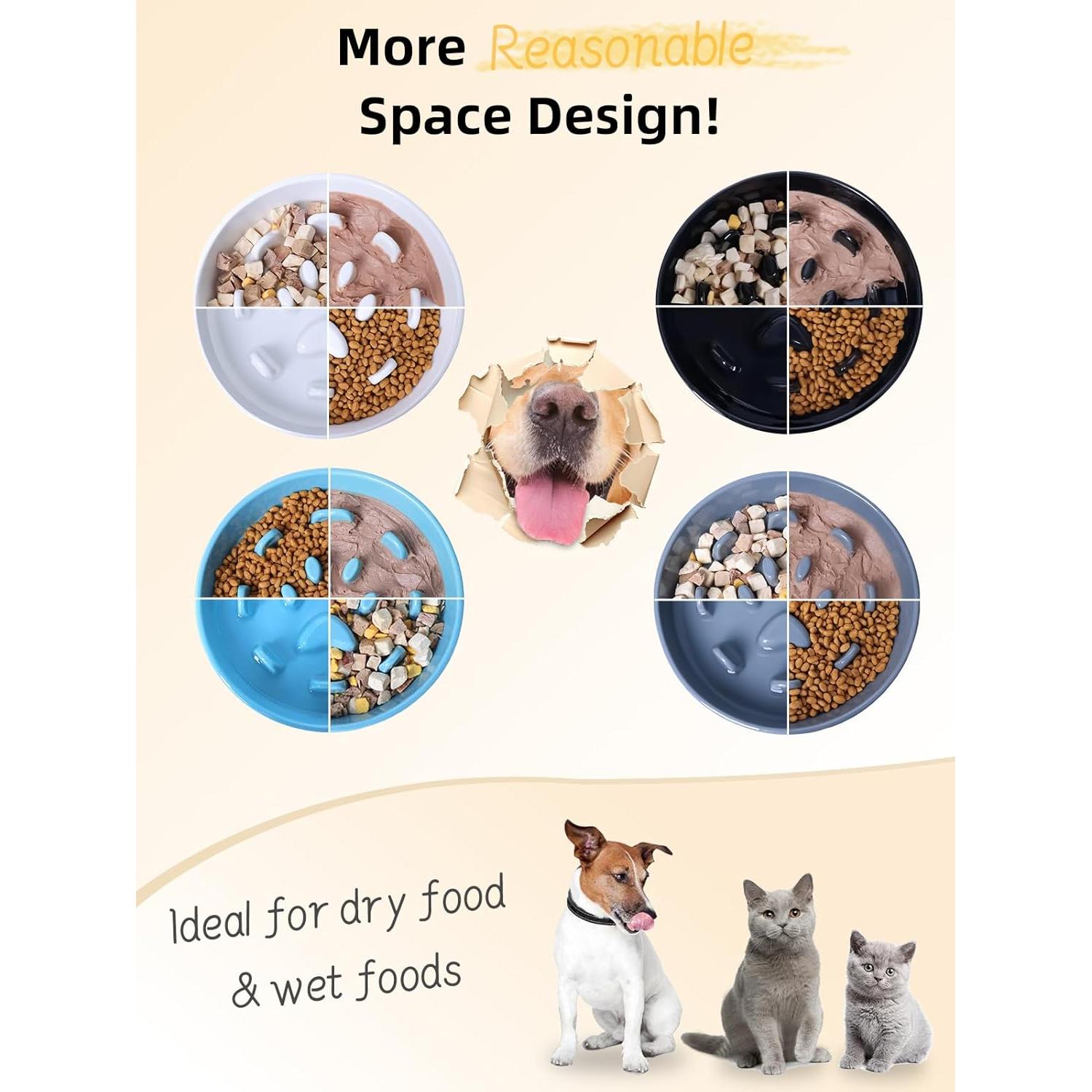 Cuenco de Cerámica para Perros GDCZ M-1.3 Tazas Blanco