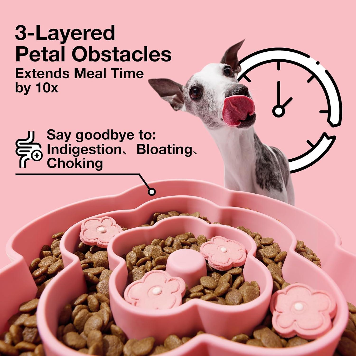 Cuenco de Alimentación Lenta VETRESKA Rosa 24.1 cm Silicona