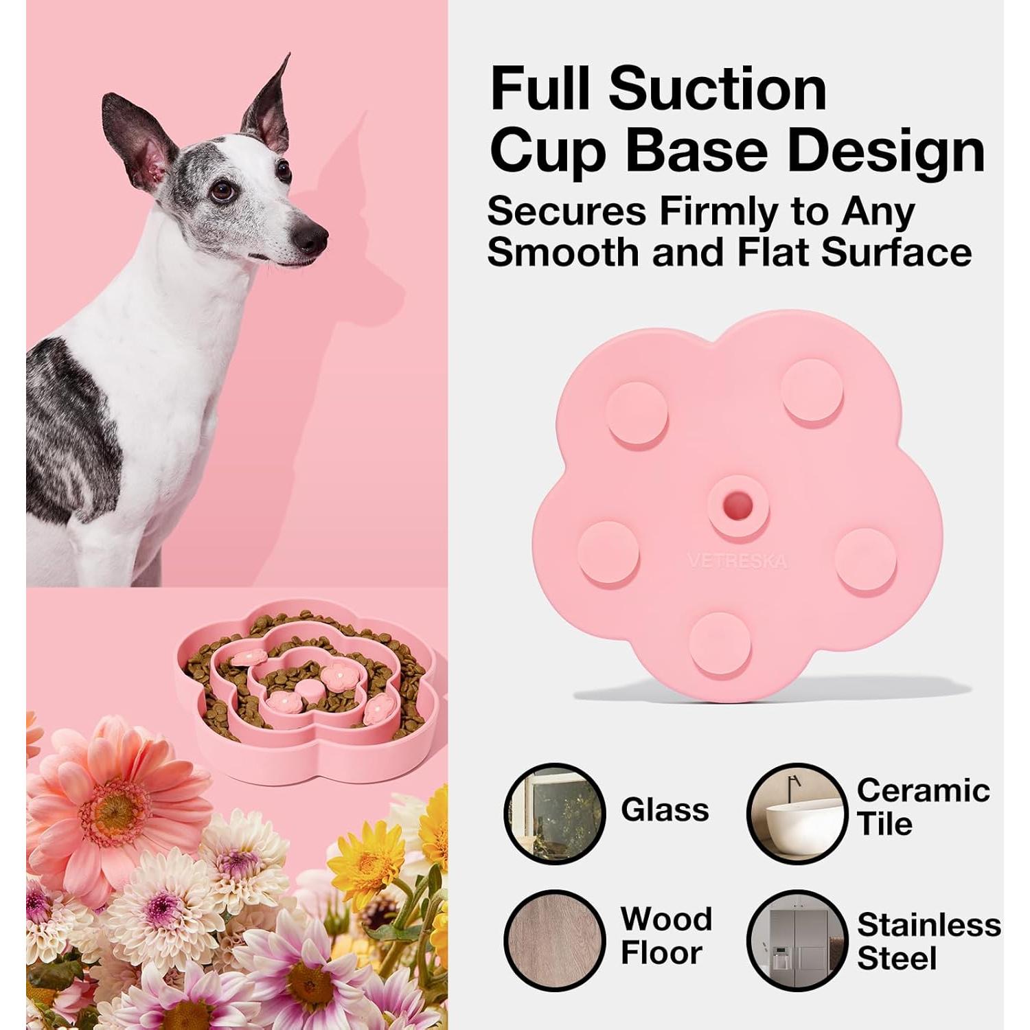 Cuenco de Alimentación Lenta VETRESKA Rosa 24.1 cm Silicona