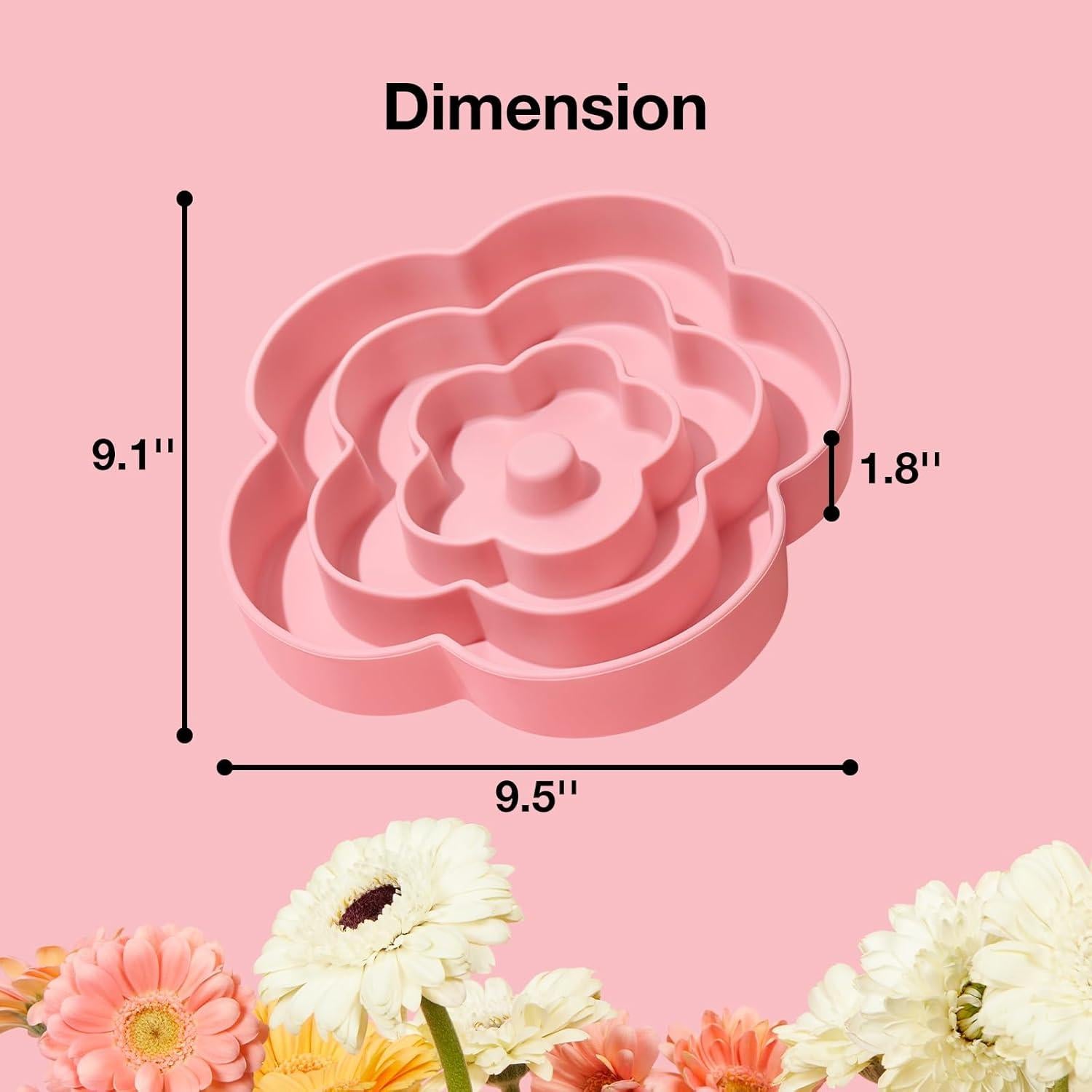 Cuenco de Alimentación Lenta VETRESKA Rosa 24.1 cm Silicona