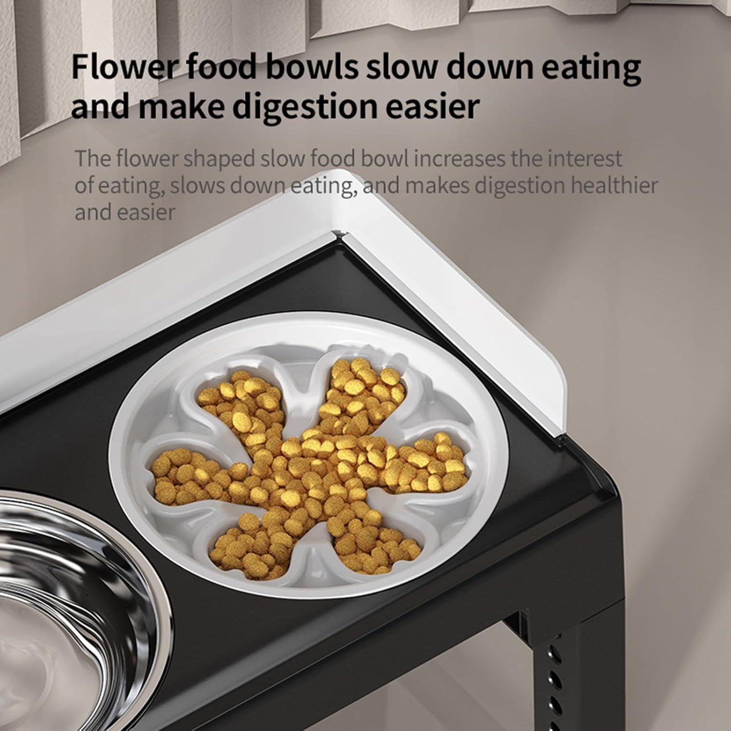 Soporte Elevado para Perros PAKEWAY con 2 Tazones Ajustable