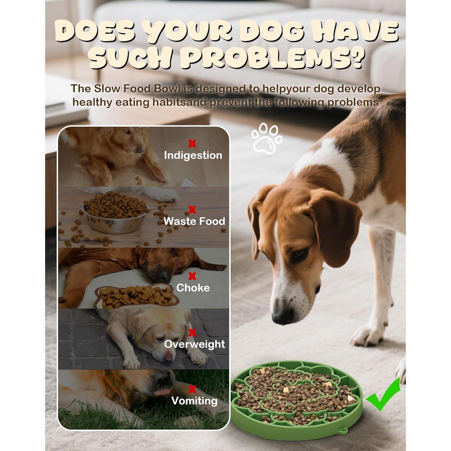 Cuenco de Alimentación Lenta para Perros Nasebila 19.8 cm