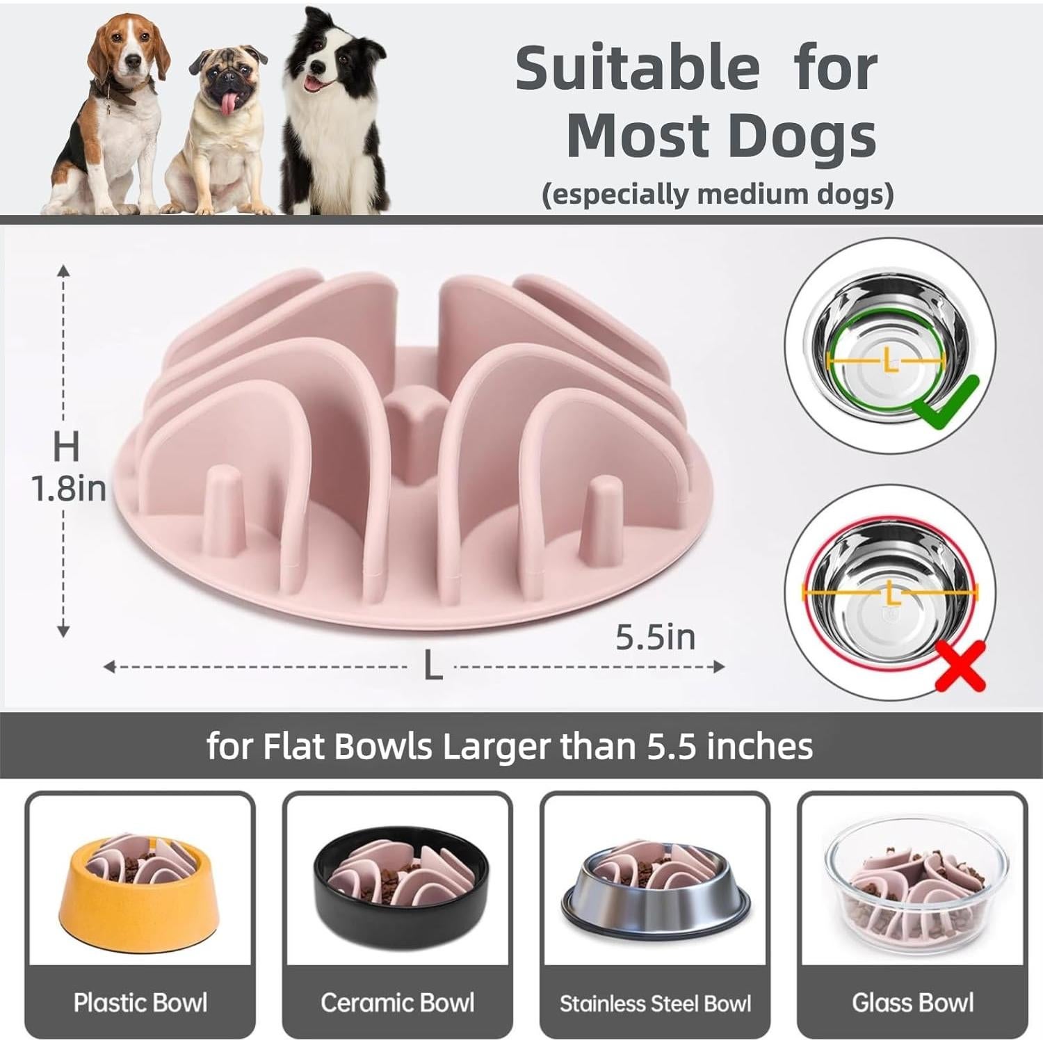 Inserto Antiahogo para Plato de Perro Stankeloko Verde/Blanco