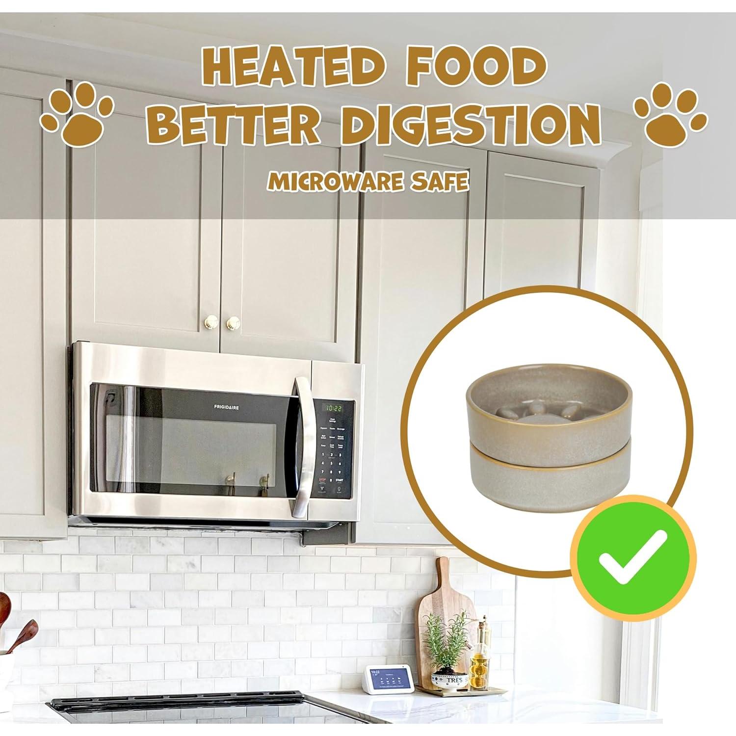 Juego de Cuencos de Cerámica Antideslizantes YOBRO para Perros Pequeños