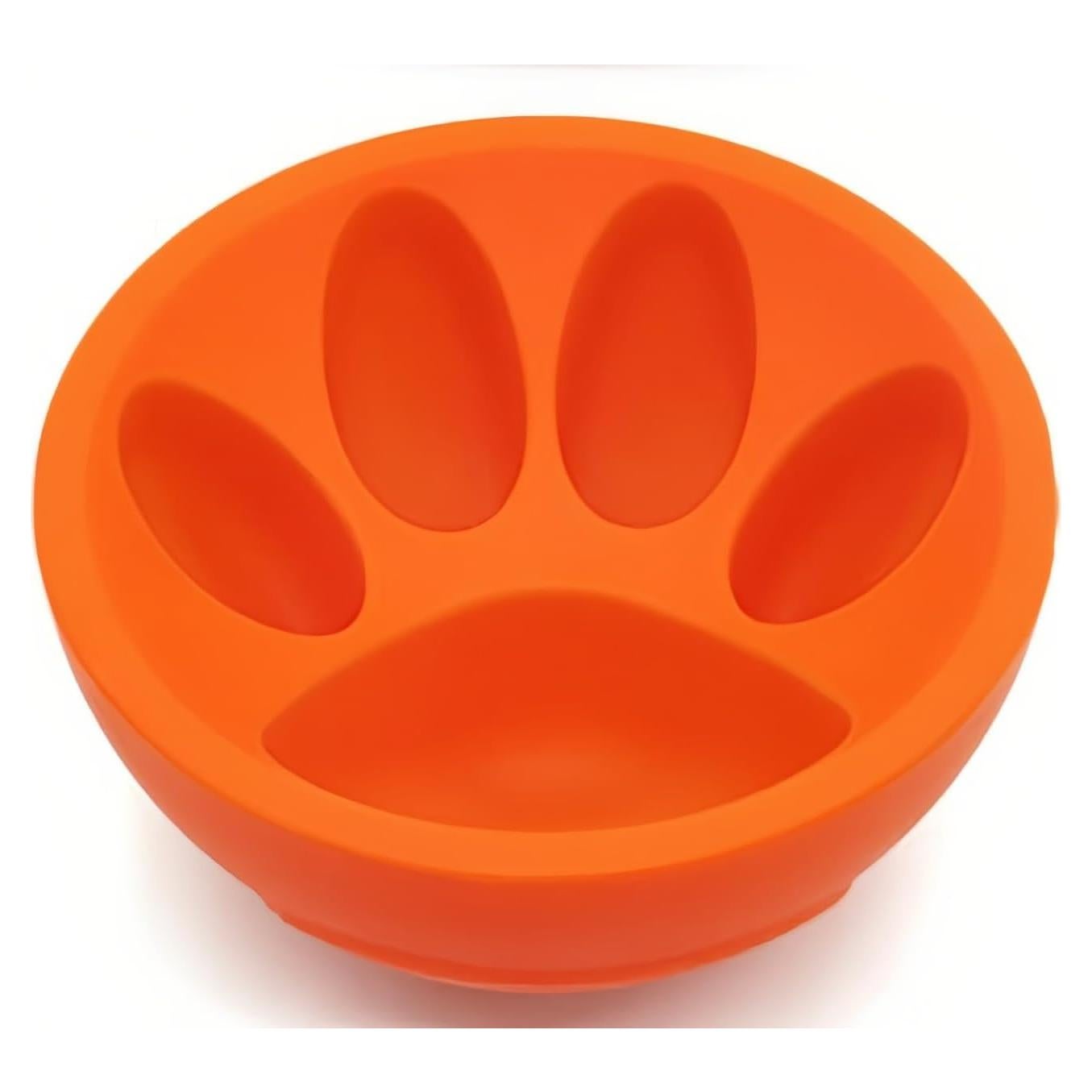 Cuenco de Comida Lenta para Perros Femont Naranja 10.67cm