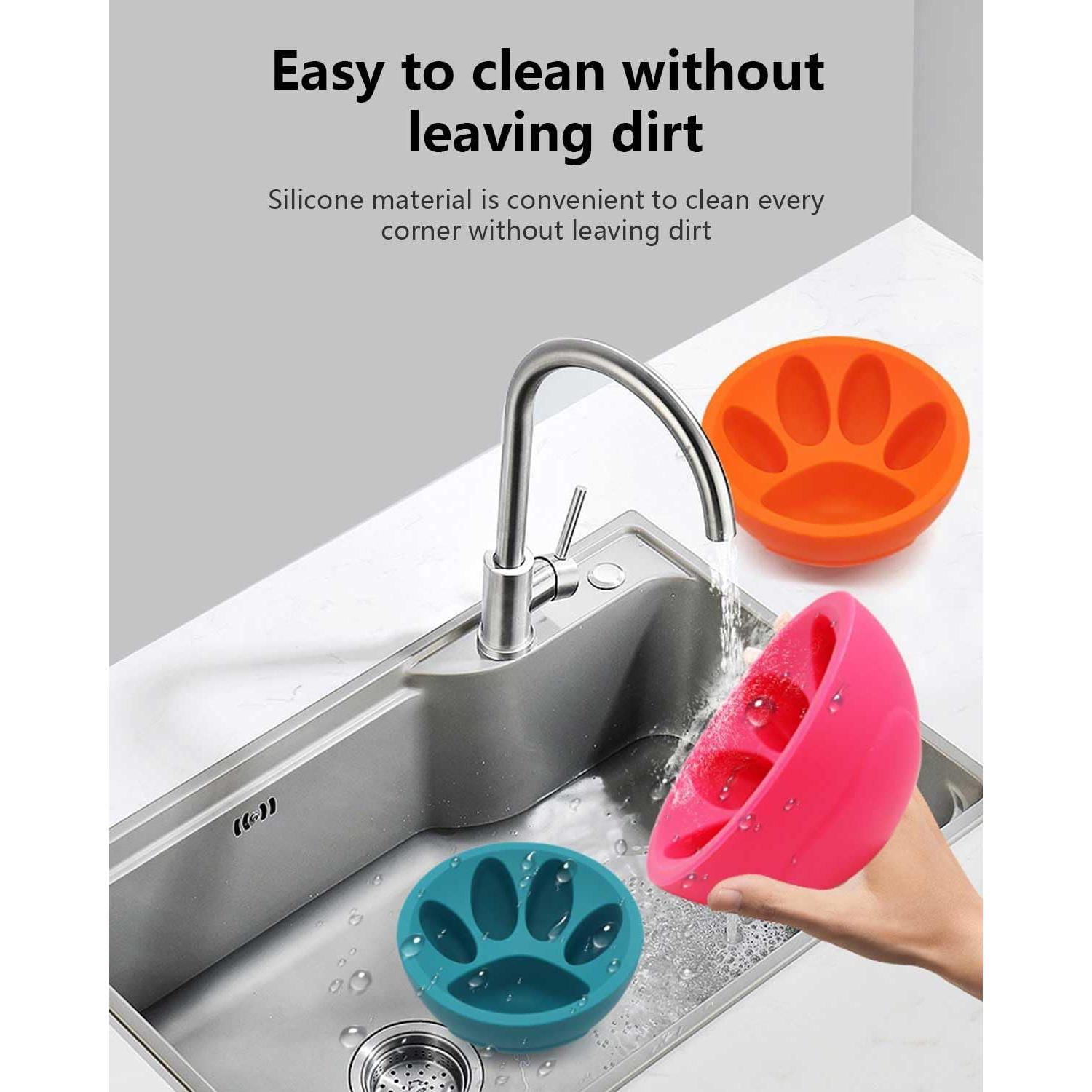 Cuenco de Comida Lenta para Perros Femont Naranja 10.67cm