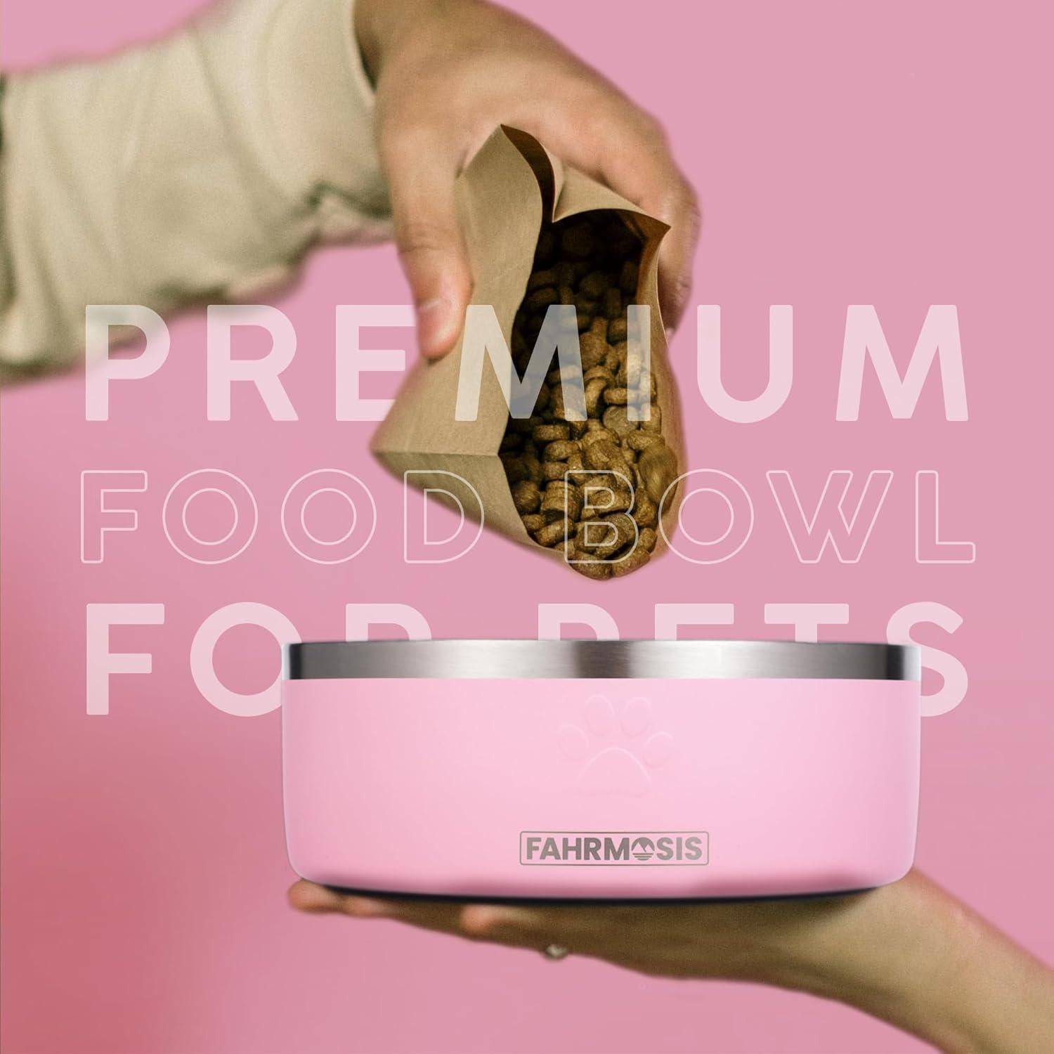 Tazón de Alimentación Lenta para Perros FAHRMOSIS 32 Oz Rosa