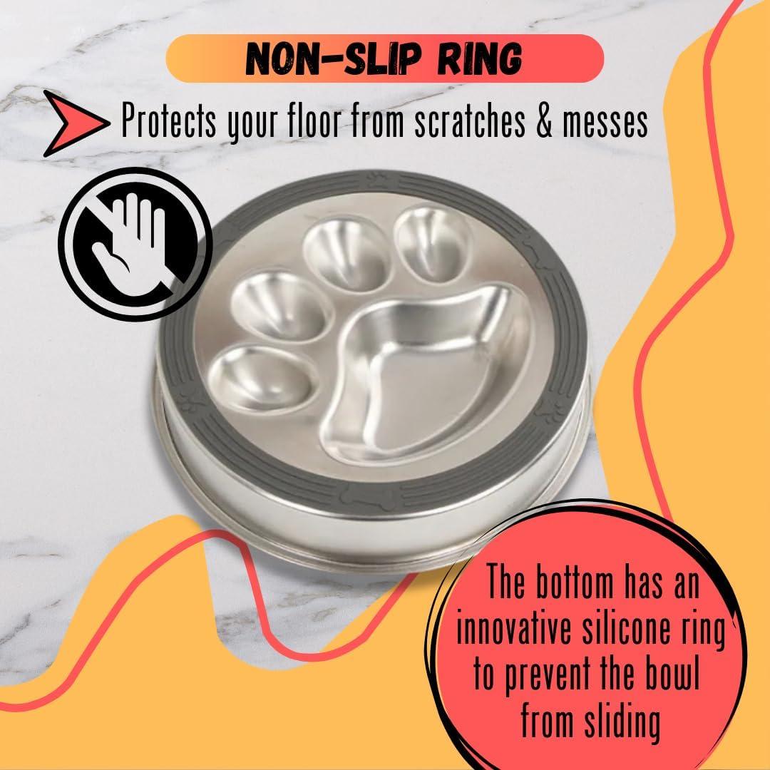 Tazón para Perros Antideslizante STRUNGZ - 2 Tazas Acero Inoxidable