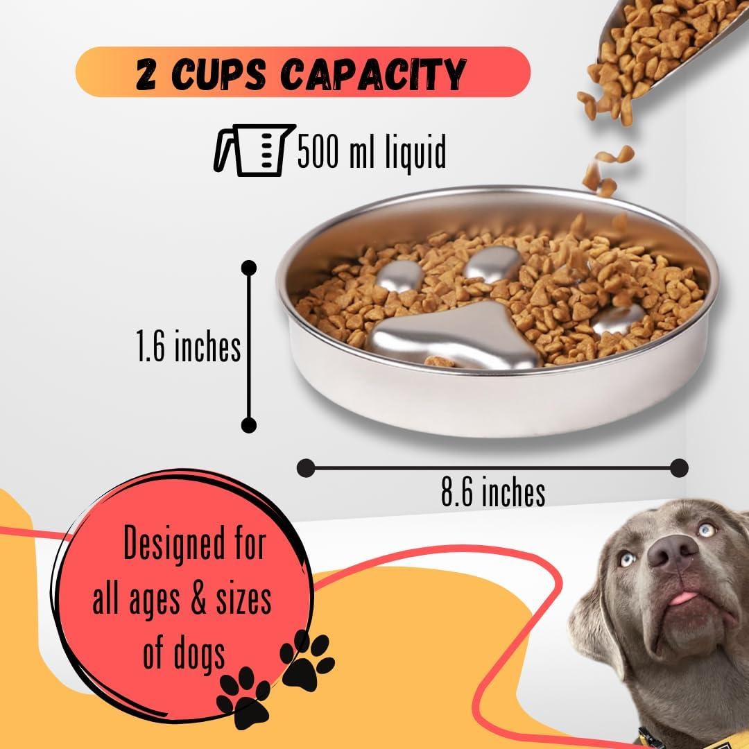 Tazón para Perros Antideslizante STRUNGZ - 2 Tazas Acero Inoxidable